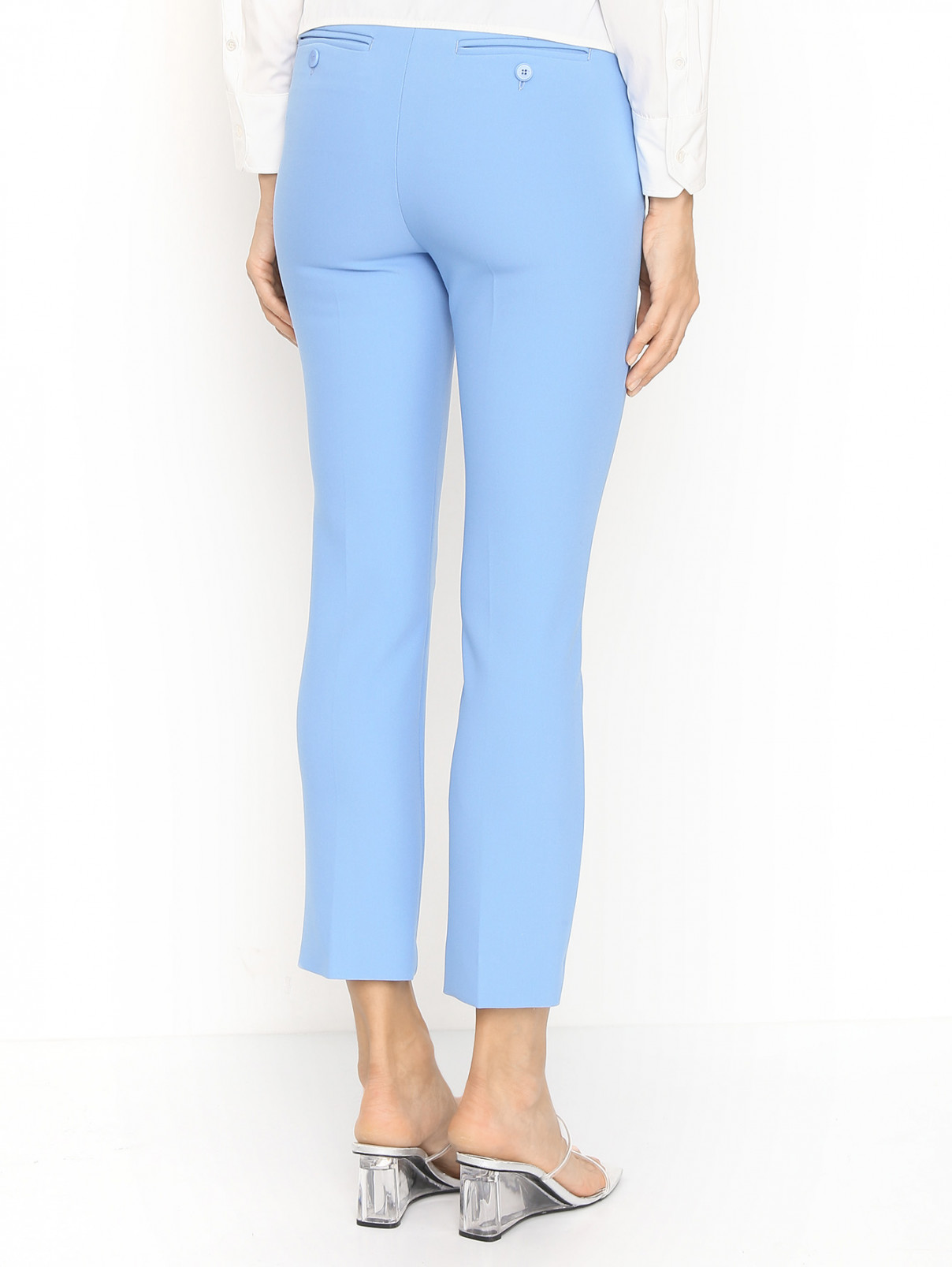 Укороченные брюки с карманами Weekend Max Mara  –  МодельВерхНиз1  – Цвет:  Синий