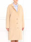 Длинное пальто объемного кроя из шерсти и кашемира CLOSED  –  Модель Верх-Низ