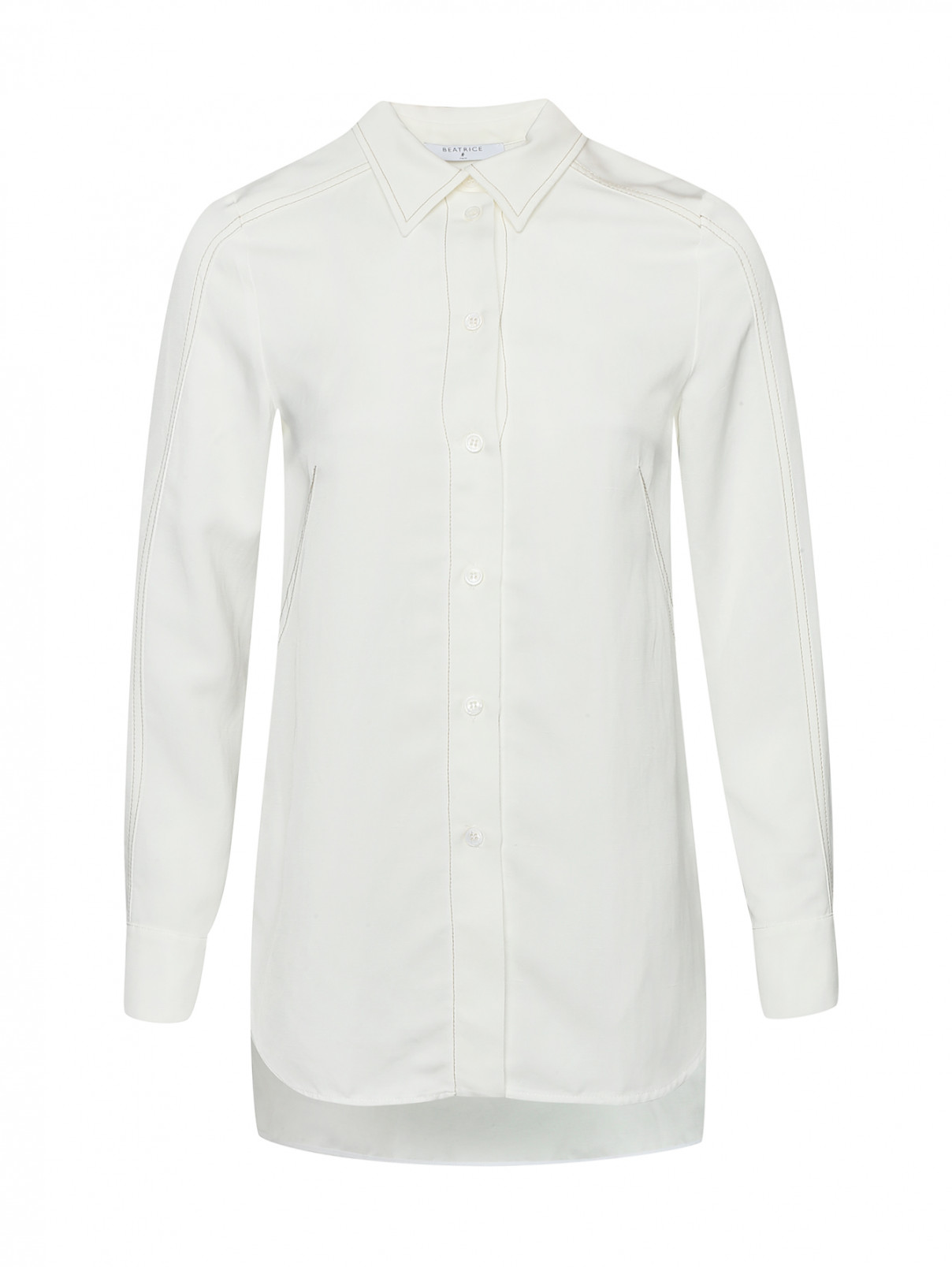 Блуза с добавлением льна Beatrice .b  –  Общий вид  – Цвет:  Белый