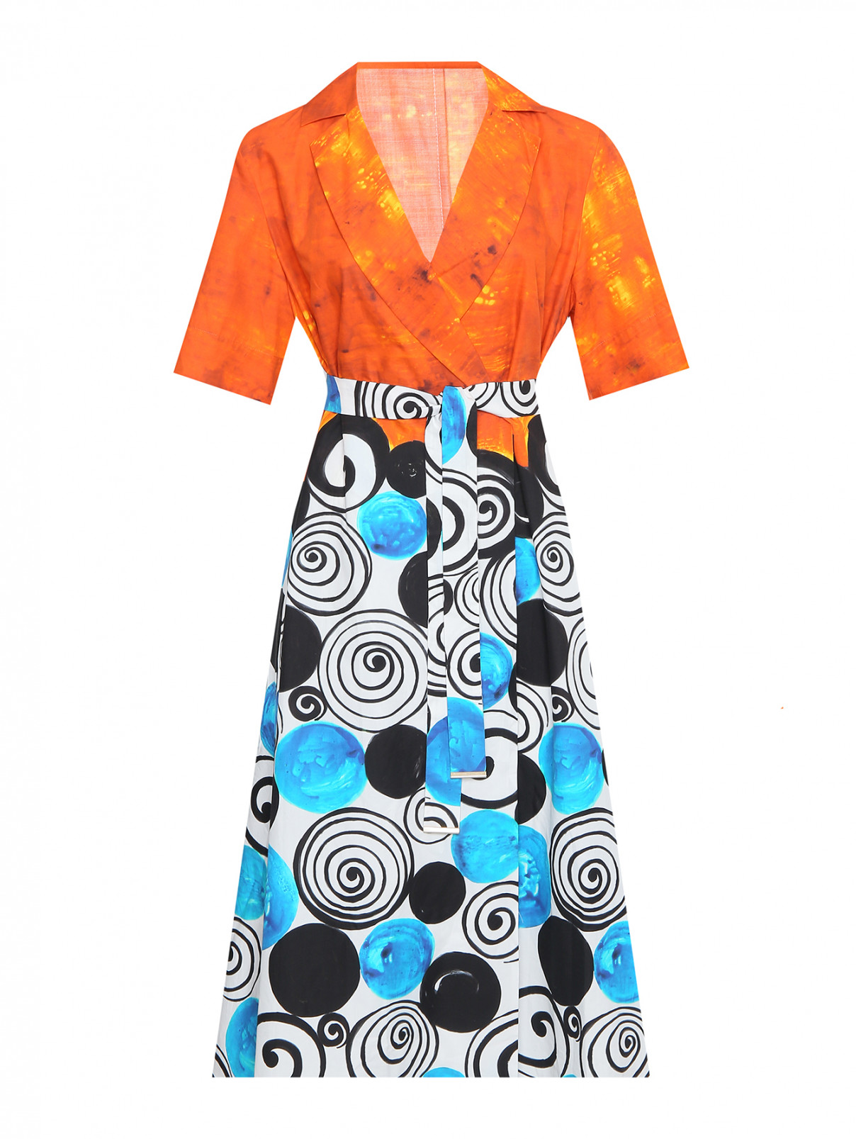 Платье с коротким рукавом с узором Marina Rinaldi  –  Общий вид