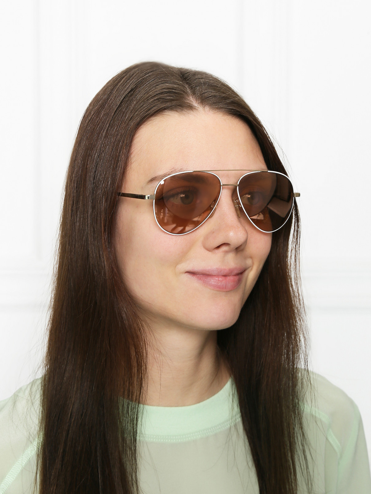 Очки солнцезащитные с зеркальными стеклами Cutler and Gross  –  МодельОбщийВид  – Цвет:  Белый