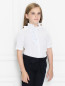 Хлопковая блуза с коротким рукавом Aletta Couture  –  Модель Верх-Низ