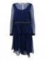 Платье-мини из шелка с декоративной отделкой Alberta Ferretti  –  Общий вид