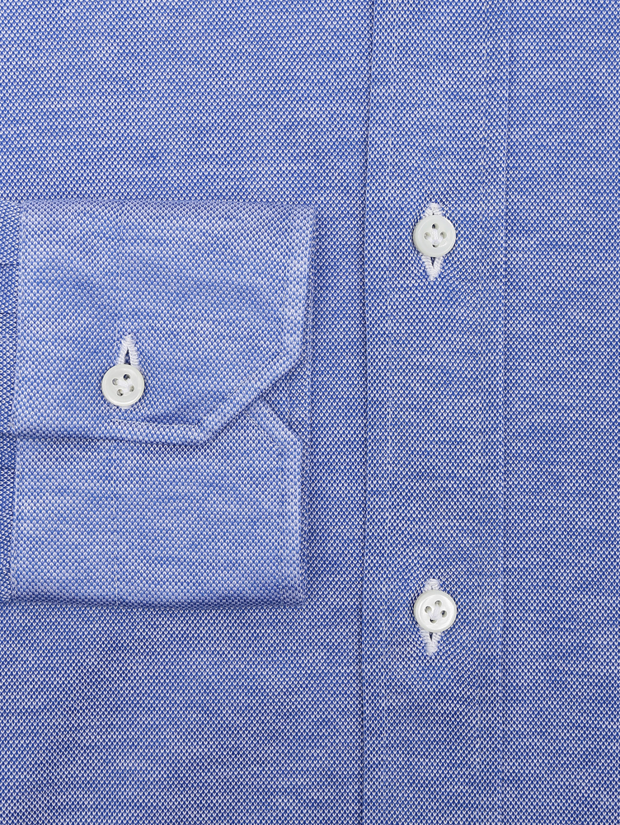 Рубашка из хлопка на пуговицах Giampaolo  –  Деталь1  – Цвет:  Синий