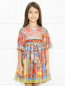 Платье из шелка с узором под пояс Dolce & Gabbana  –  МодельВерхНиз