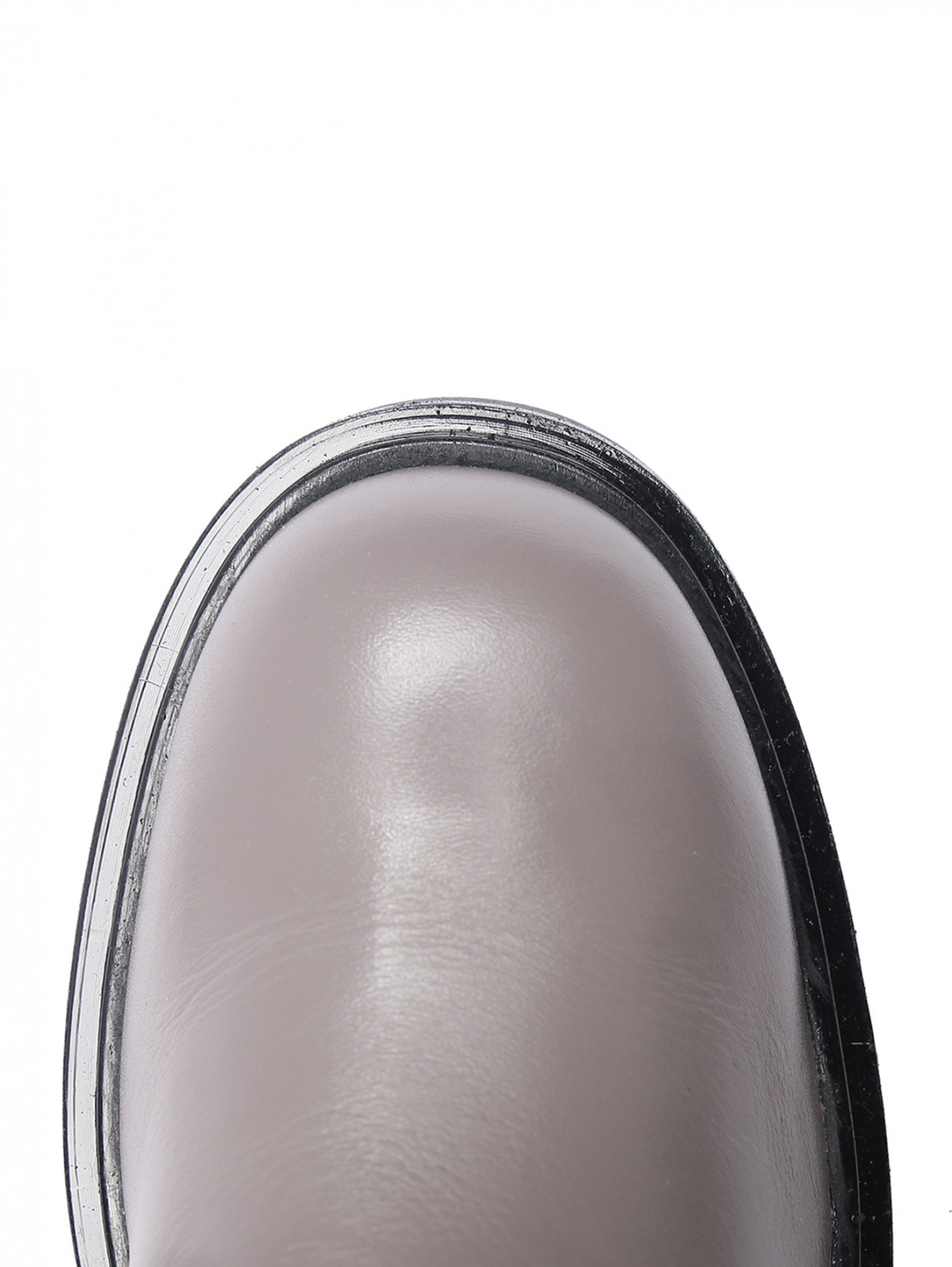 Ботинки из кожи на шнурках Riconte  –  Обтравка3  – Цвет:  Серый