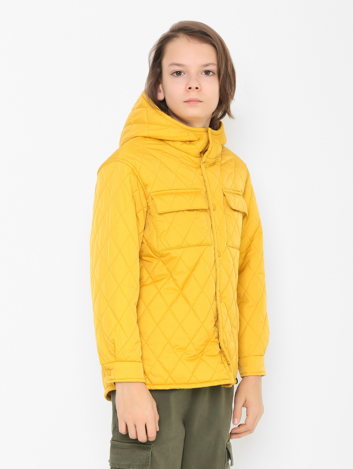 Стеганая куртка с карманами Aspesi  –  МодельВерхНиз  – Цвет:  Желтый