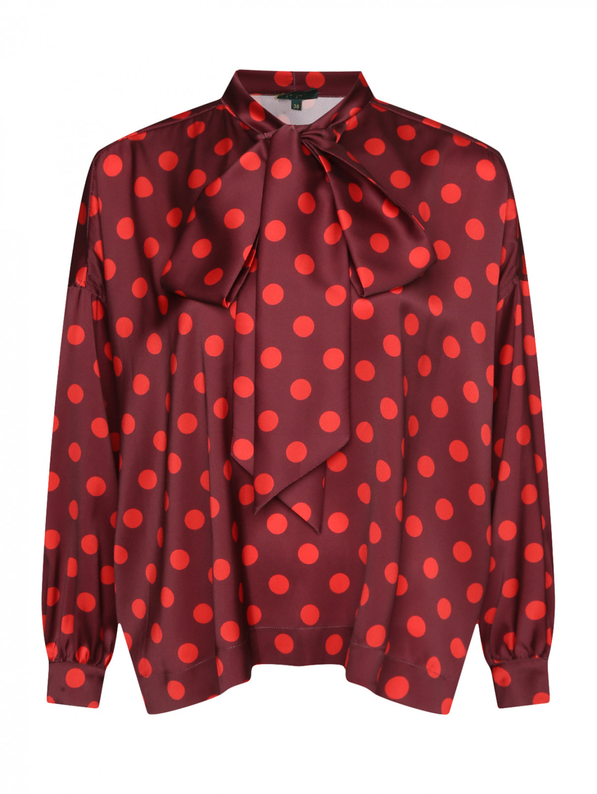 Блуза с узором горох Jejia  –  Общий вид  – Цвет:  Красный