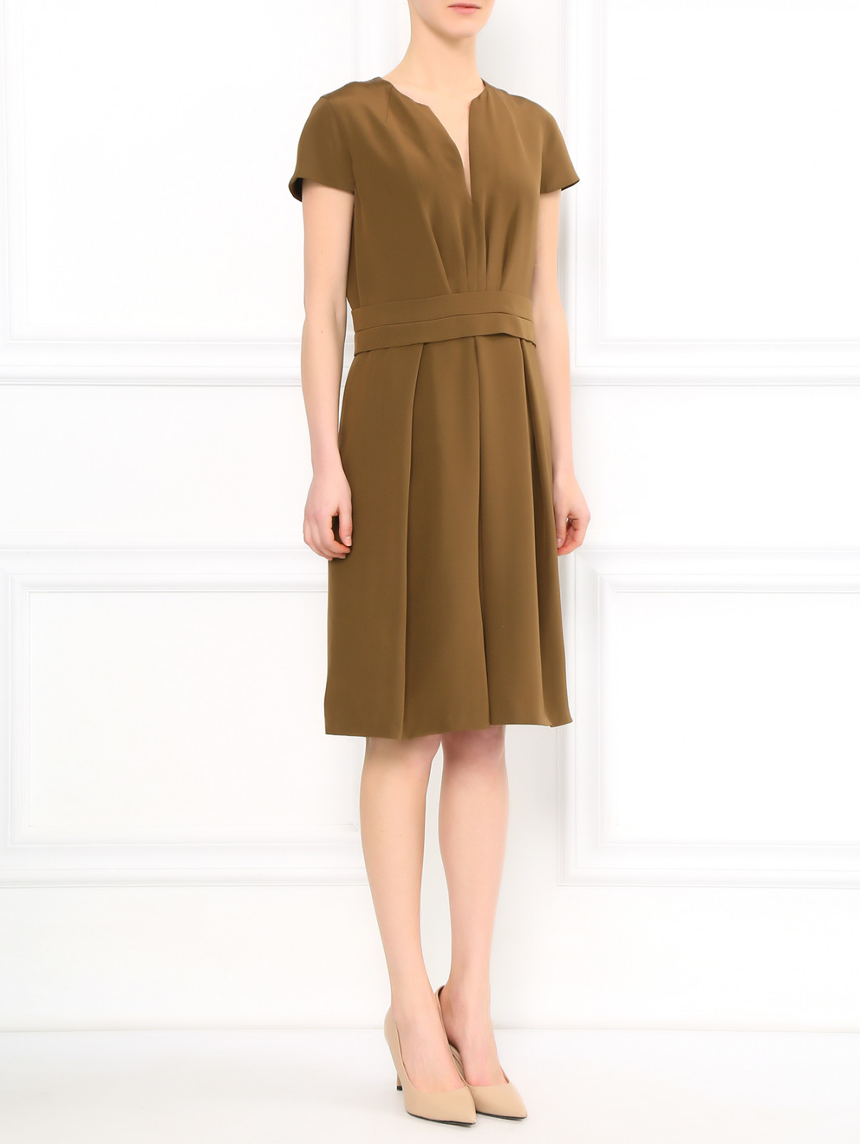 Платье из шелка Etro  –  Модель Общий вид  – Цвет:  Коричневый