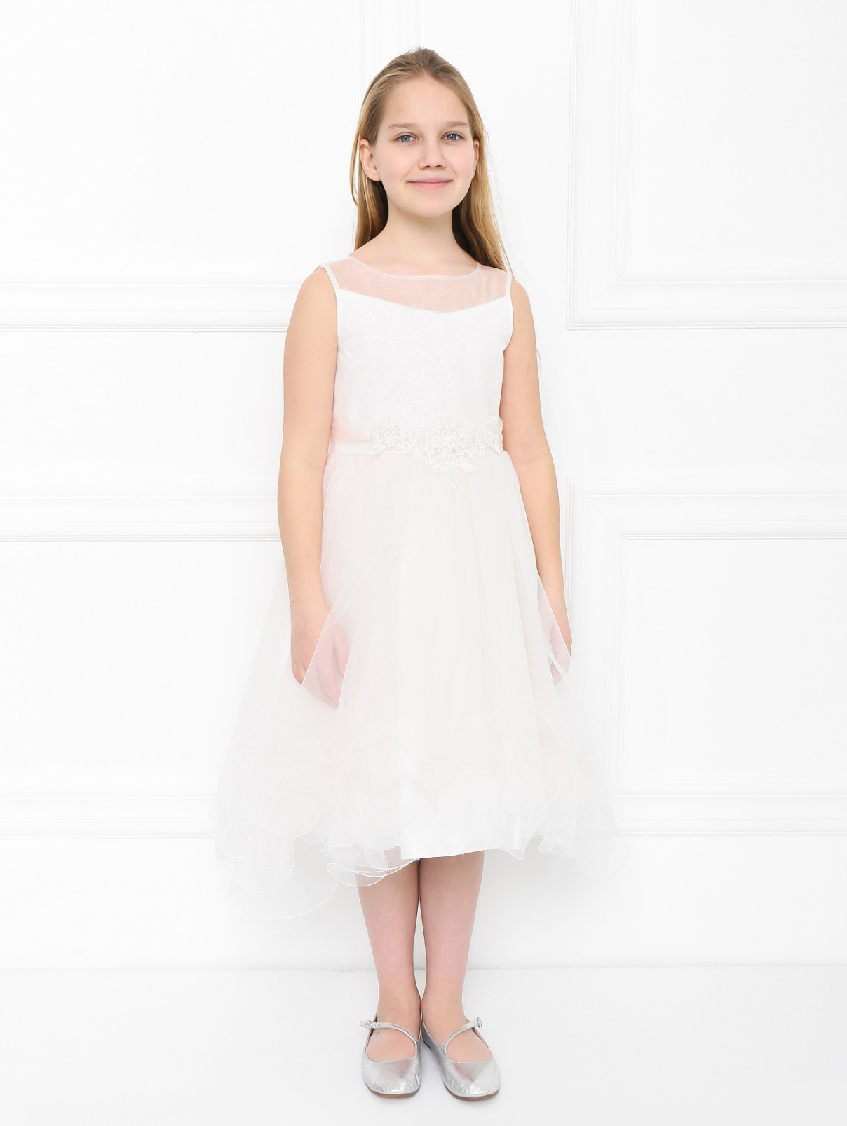 Платье бальное с пышной юбкой Bimbalo  –  МодельВерхНиз  – Цвет:  Белый
