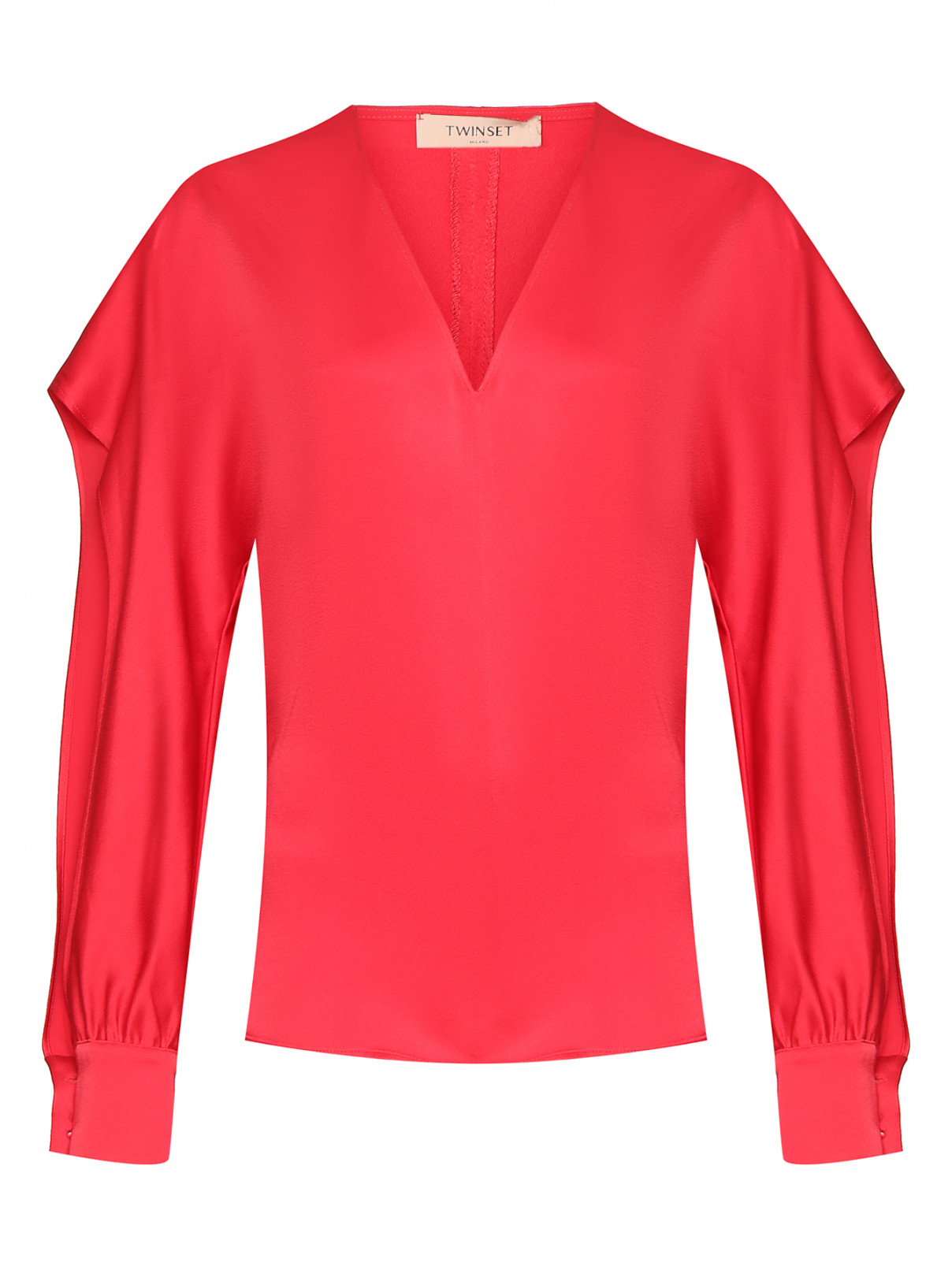 Блуза с V-образным вырезом и разрезами на рукавах TWINSET  –  Общий вид