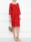 Платье с узором декорированное пайетками Marina Rinaldi  –  МодельОбщийВид