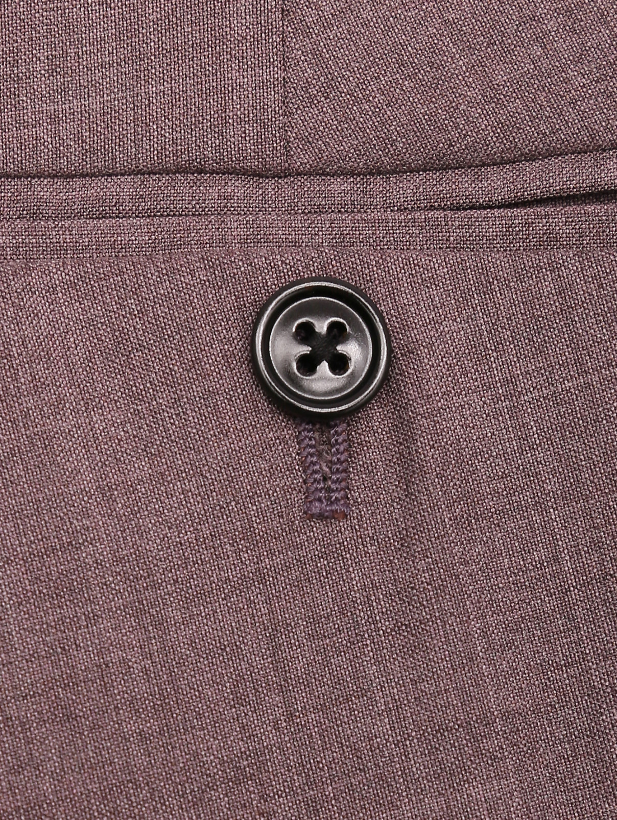 Брюки из шерсти прямого кроя с карманами Belvest  –  Деталь  – Цвет:  Фиолетовый