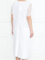 Платье-миди из хлопка с декоративной вышивкой Marina Rinaldi  –  МодельВерхНиз1