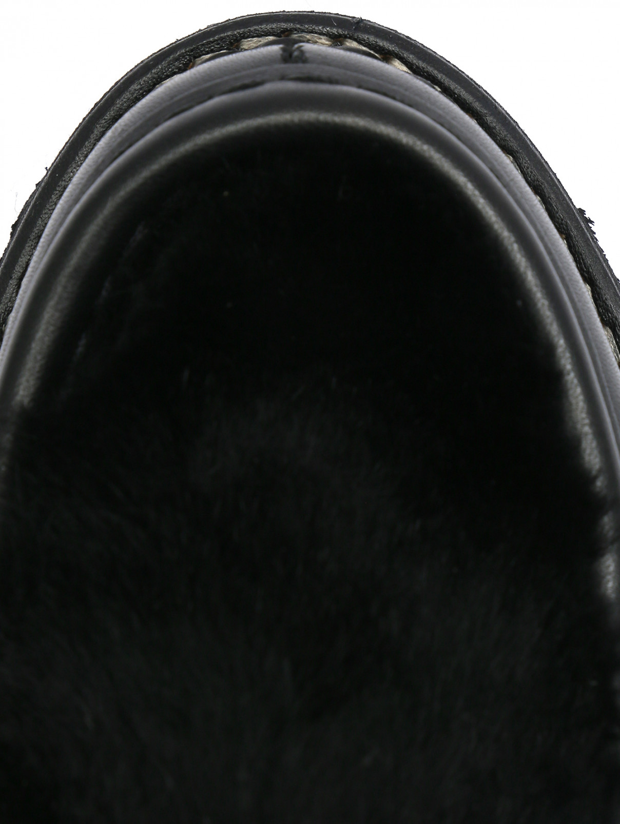 Комбинированные лоферы из кожи Paraboot  –  Обтравка4  – Цвет:  Черный