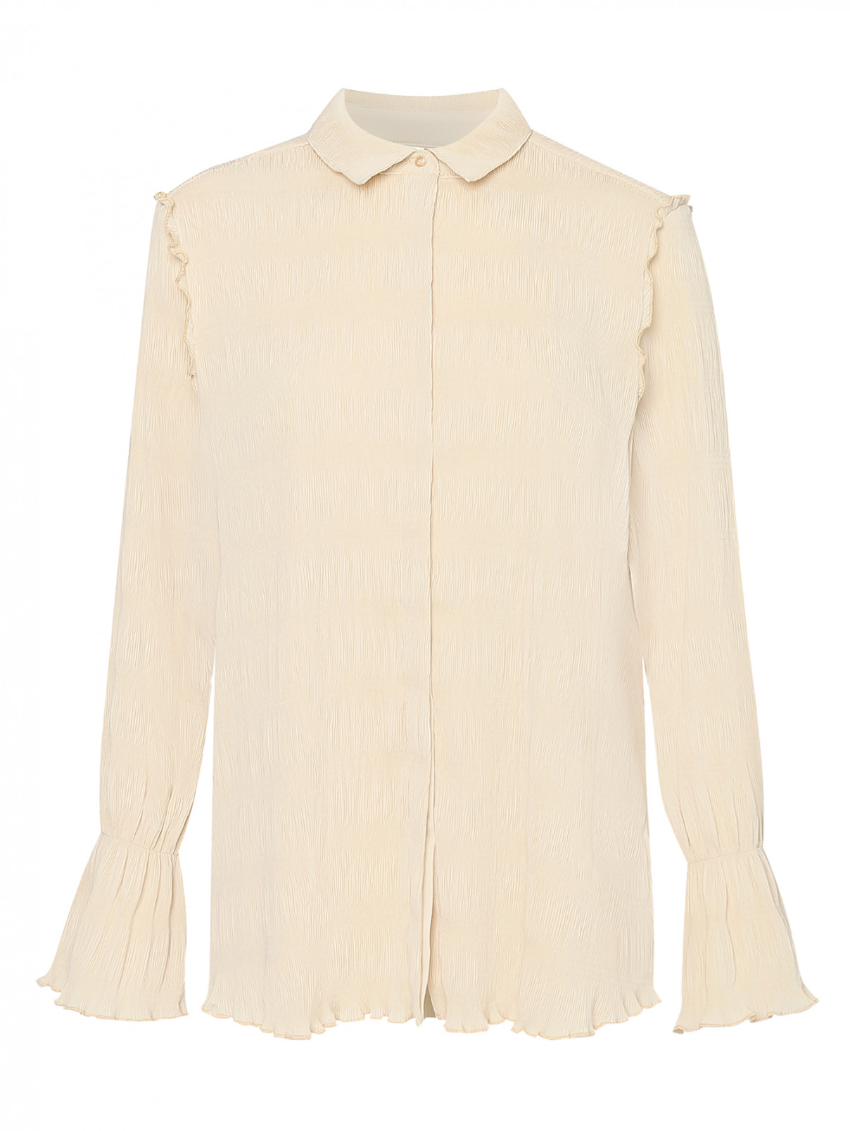 Блуза из фактурной ткани Holzweiler  –  Общий вид  – Цвет:  Бежевый