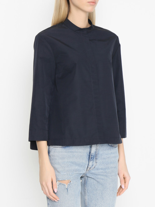 Однотонная рубашка из хлопка Max Mara - МодельВерхНиз