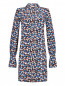 Платье из шелка свободного кроя с узором Tory Burch  –  Общий вид
