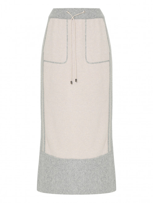 Шерстяная юбка на резинке - Общий вид