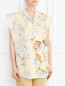 Блуза из хлопка с прорезными деталями Maison Margiela  –  Модель Верх-Низ