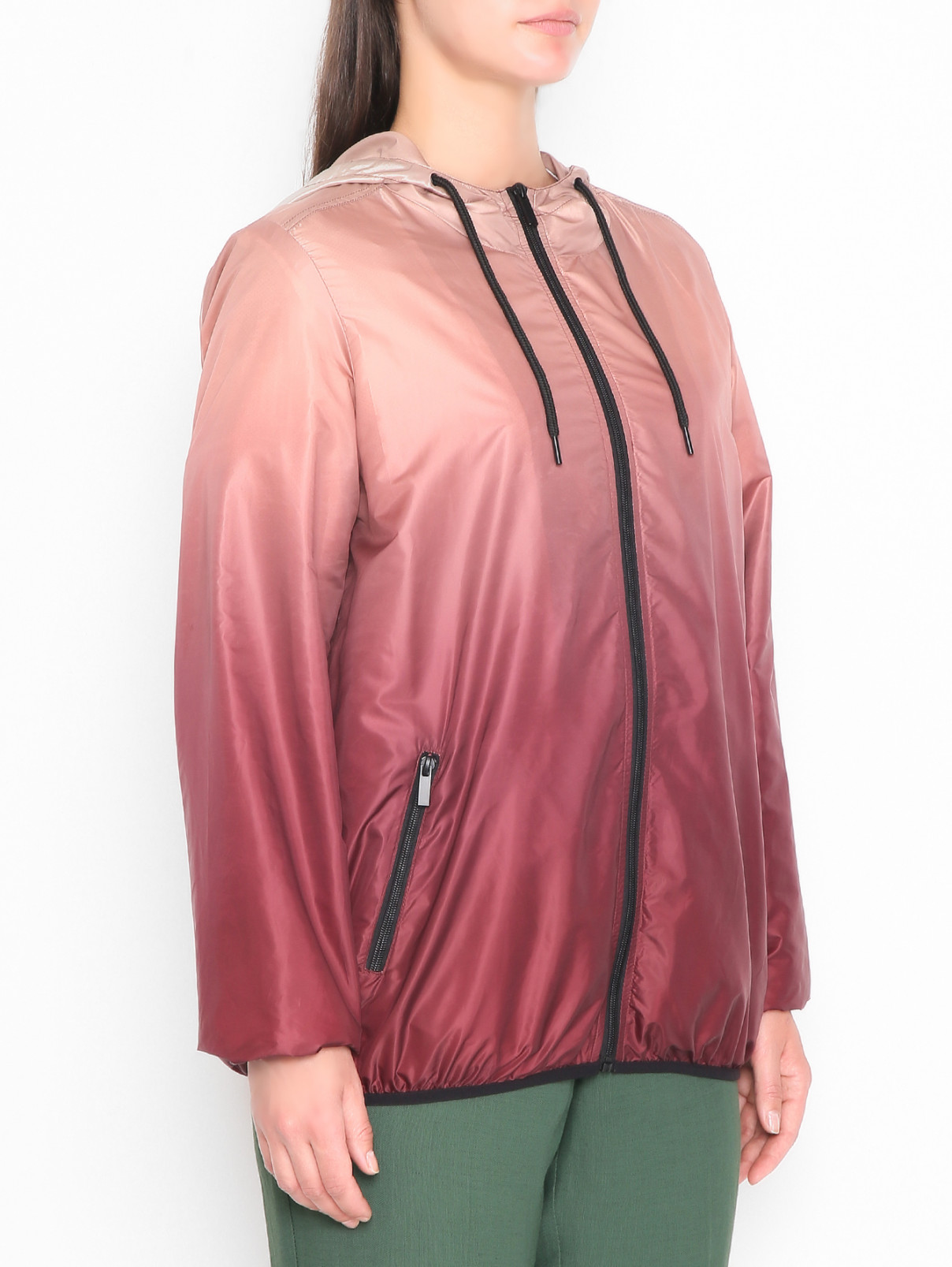 Куртка с капюшоном и карманами Persona by Marina Rinaldi  –  МодельВерхНиз  – Цвет:  Мультиколор