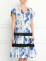 Платье из хлопка с цветочным узором Jean Paul Gaultier  –  Модель Верх-Низ