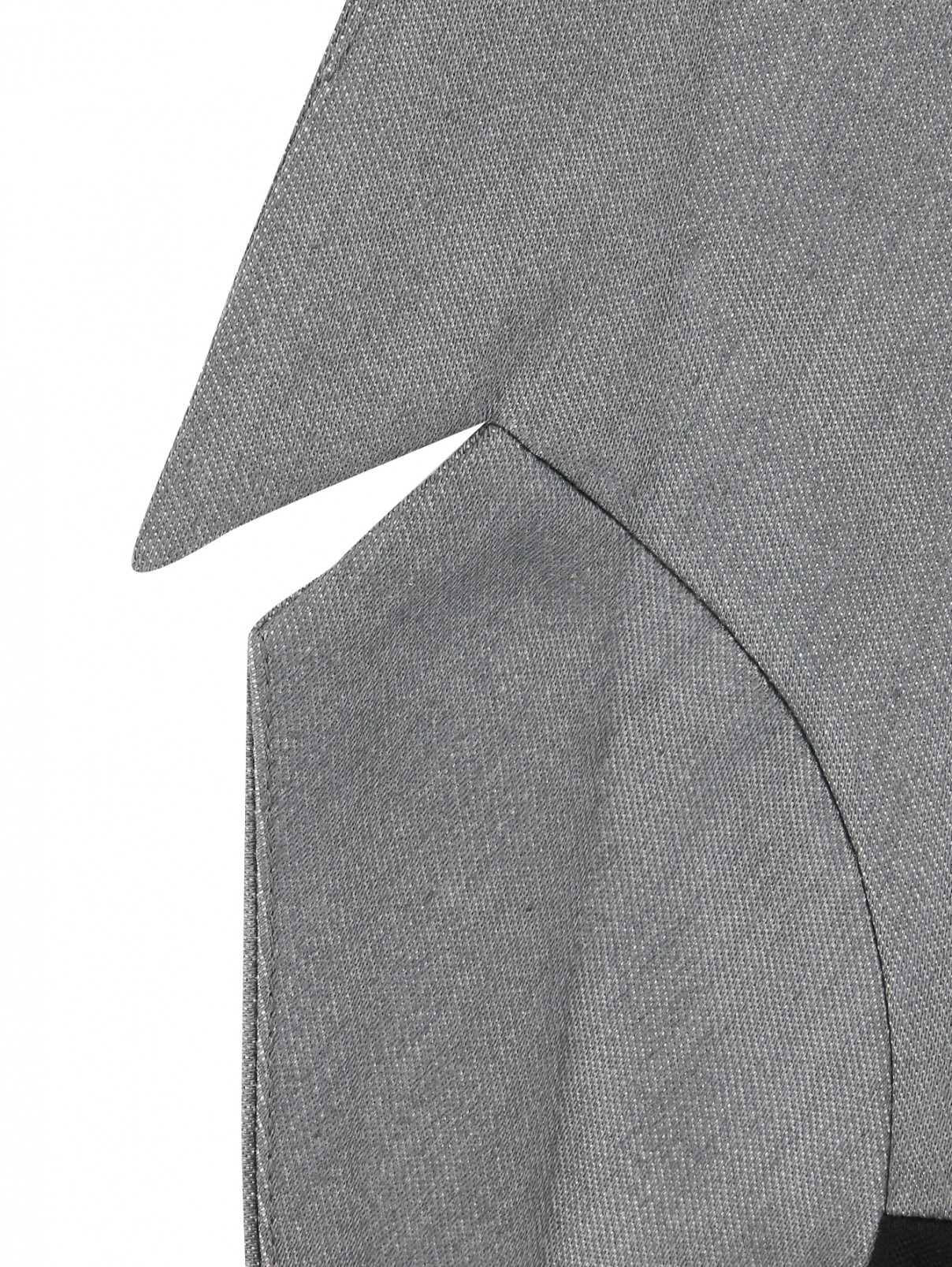 Пиджак с трикотажной спинкой Gaultier Junior  –  Деталь1  – Цвет:  Серый
