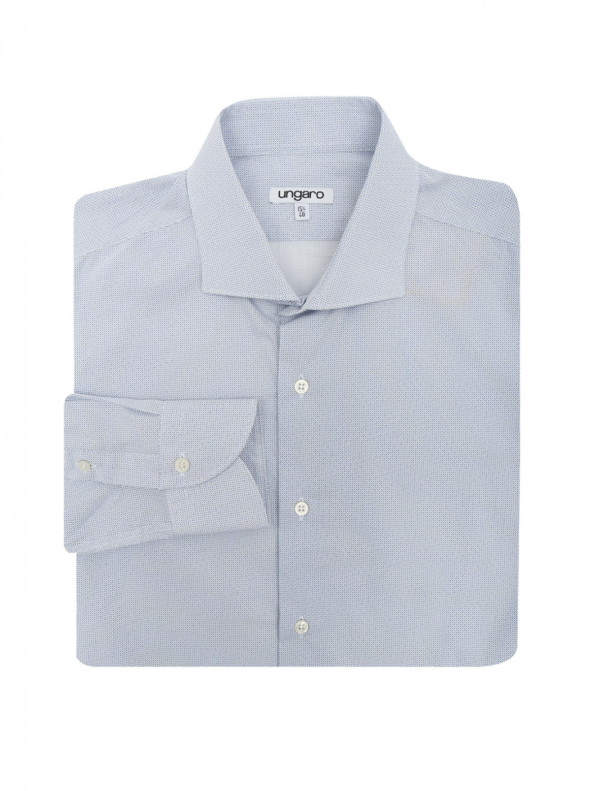 Рубашка из хлопка с узором Ungaro  –  Общий вид  – Цвет:  Синий