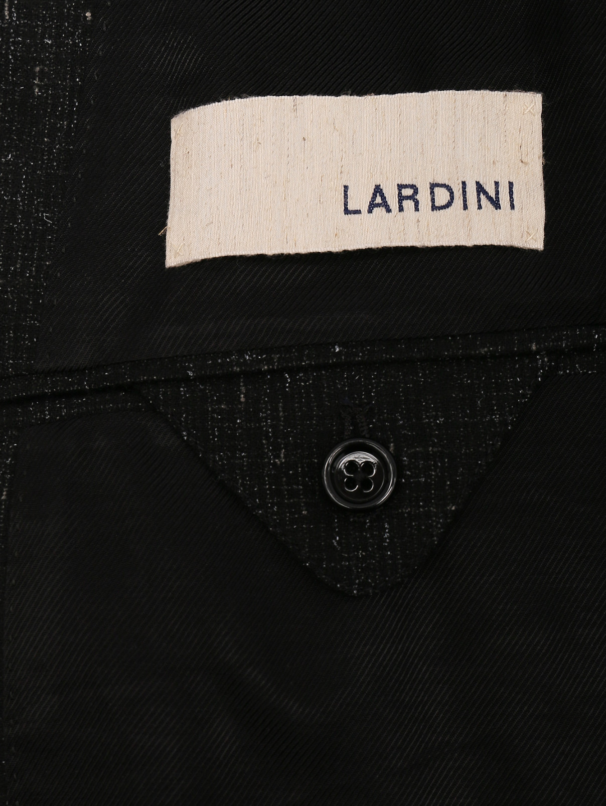 Костюм из шерсти с узором LARDINI  –  Деталь2  – Цвет:  Черный