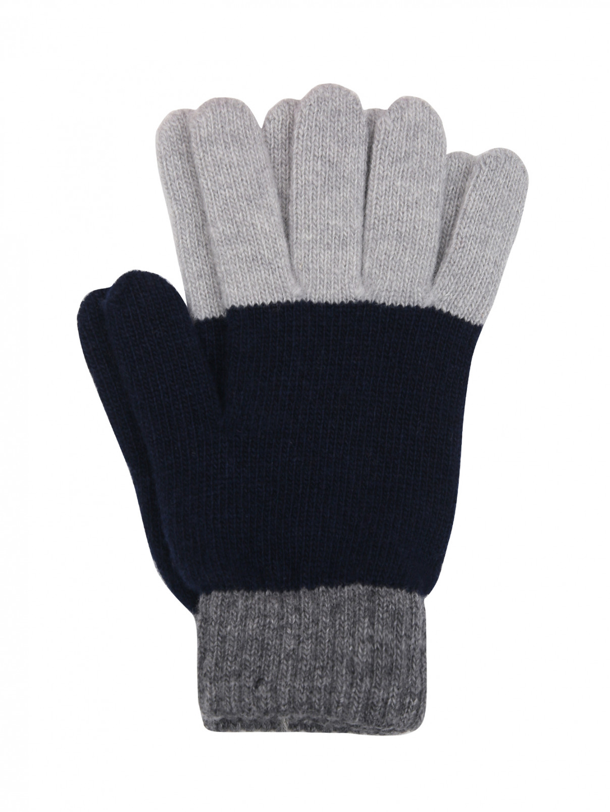 Шерстяные перчатки с узором Il Gufo  –  Общий вид  – Цвет:  Серый
