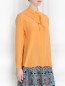 Блуза свободного фасона из шелка Paul&Joe  –  Модель Верх-Низ
