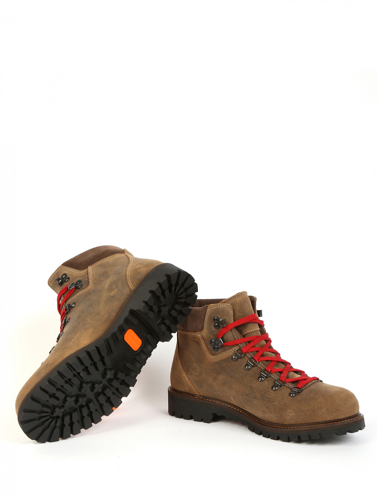 Ботинки из кожи с контрастной шнуровкой BOSCO  –  Обтравка4  – Цвет:  Коричневый
