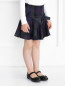 Юбка из шерсти с узором "клетка" Aletta Couture  –  Модель Верх-Низ