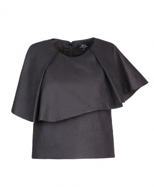 Блуза с асимметричным воротником - Общий вид