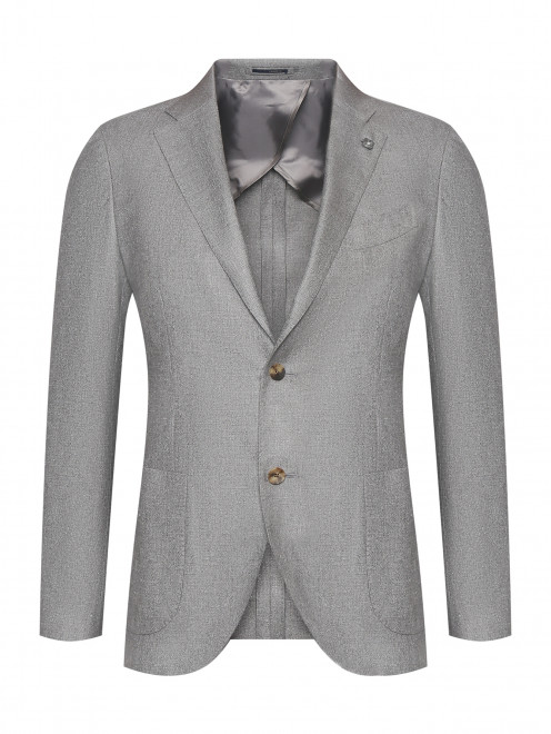 Пиджак из шелка и кашемира с карманами LARDINI - Общий вид