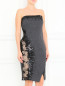 Платье-футляр из шерсти декориованное пайетками Donna Karan  –  Модель Верх-Низ