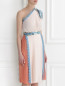 Платье-миди асимметричного кроя декорированное пайетками и кружевом Elisabetta Franchi  –  МодельВерхНиз