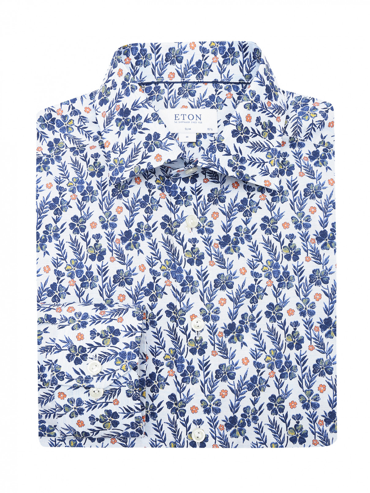Рубашка из хлопка с узором Eton  –  Общий вид  – Цвет:  Мультиколор
