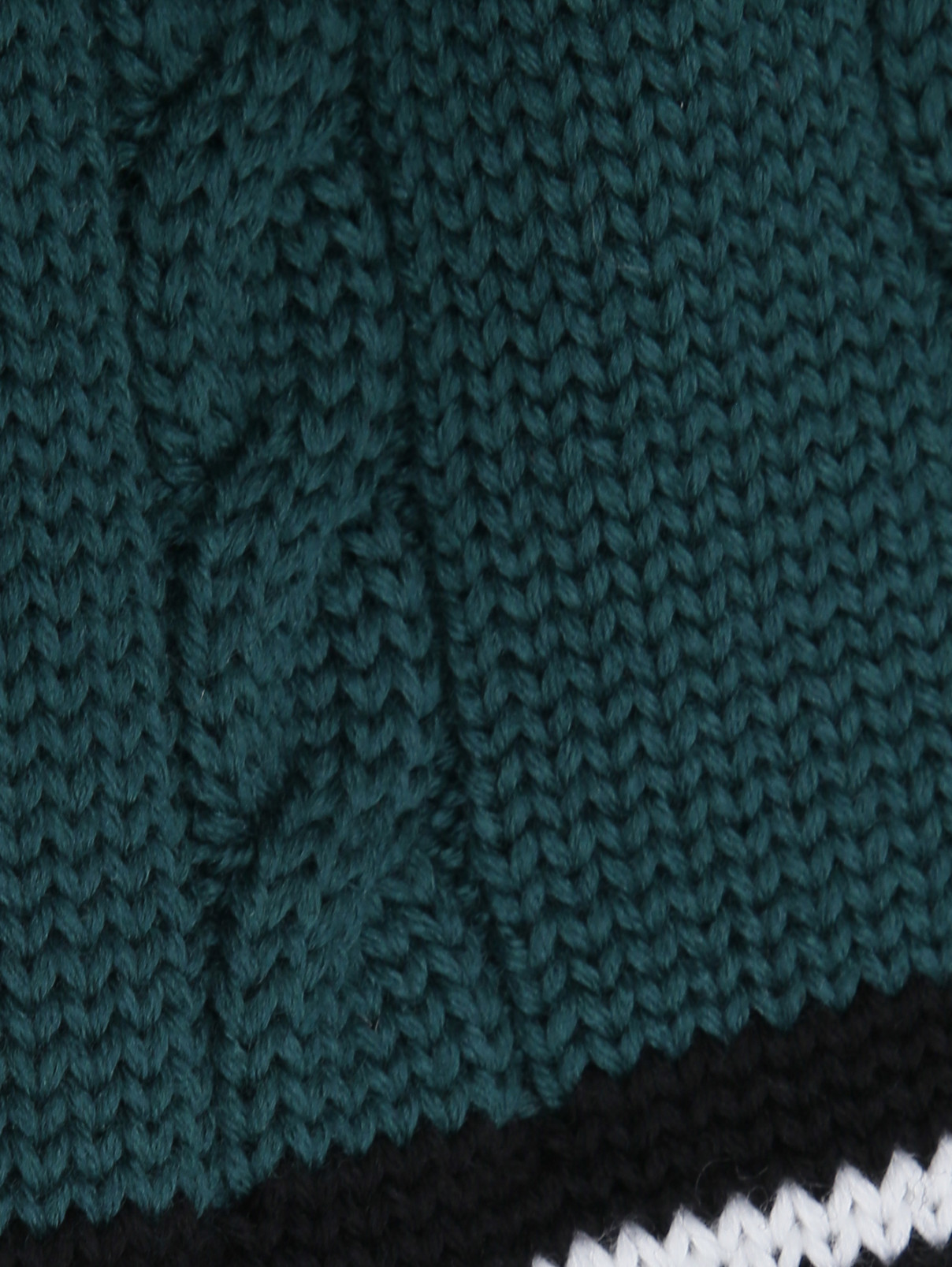 Шерстяной шарф с узором Catya  –  Деталь  – Цвет:  Черный