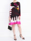 Платье-мини свободного кроя с узором Moschino Couture  –  МодельОбщийВид