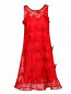 Шелковое платье декорированное кружевными деталями Sportmax  –  Общий вид