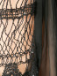 Платье-макси из шелка с декоративной отделкой из пайеток и кружева Alberta Ferretti  –  Деталь