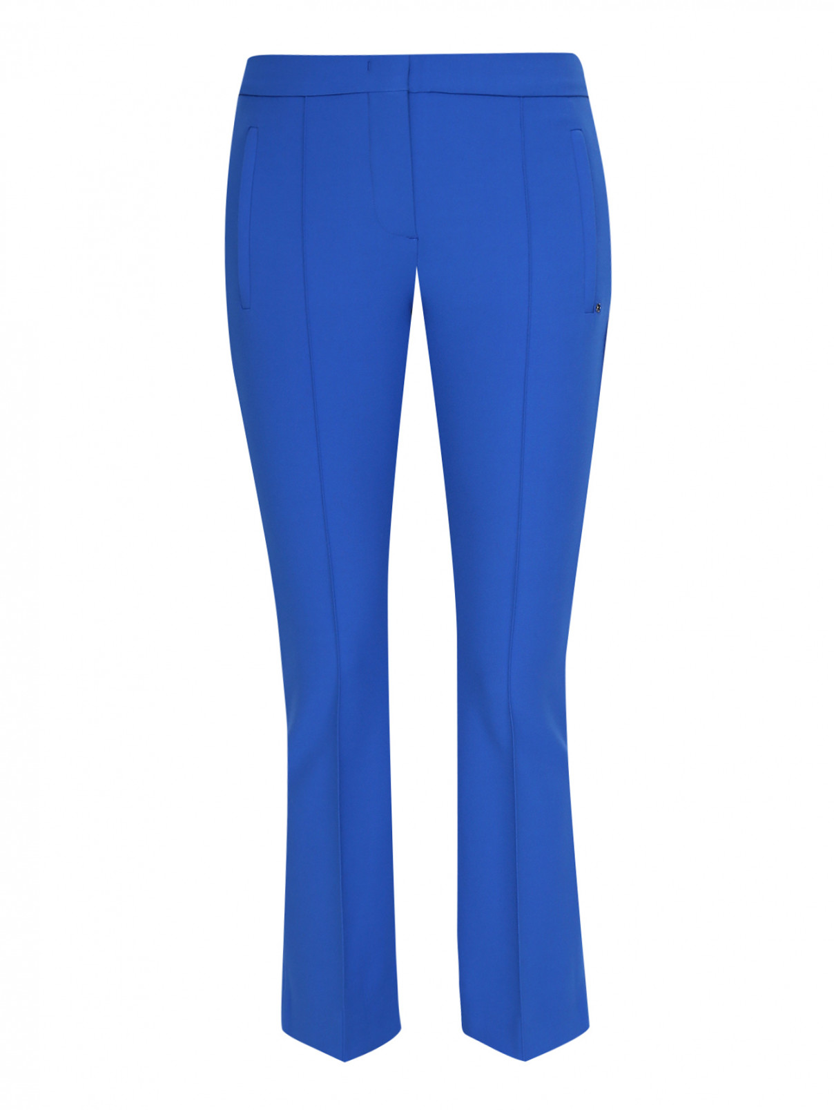 Укороченные брюки со стрелками Sportmax  –  Общий вид  – Цвет:  Синий