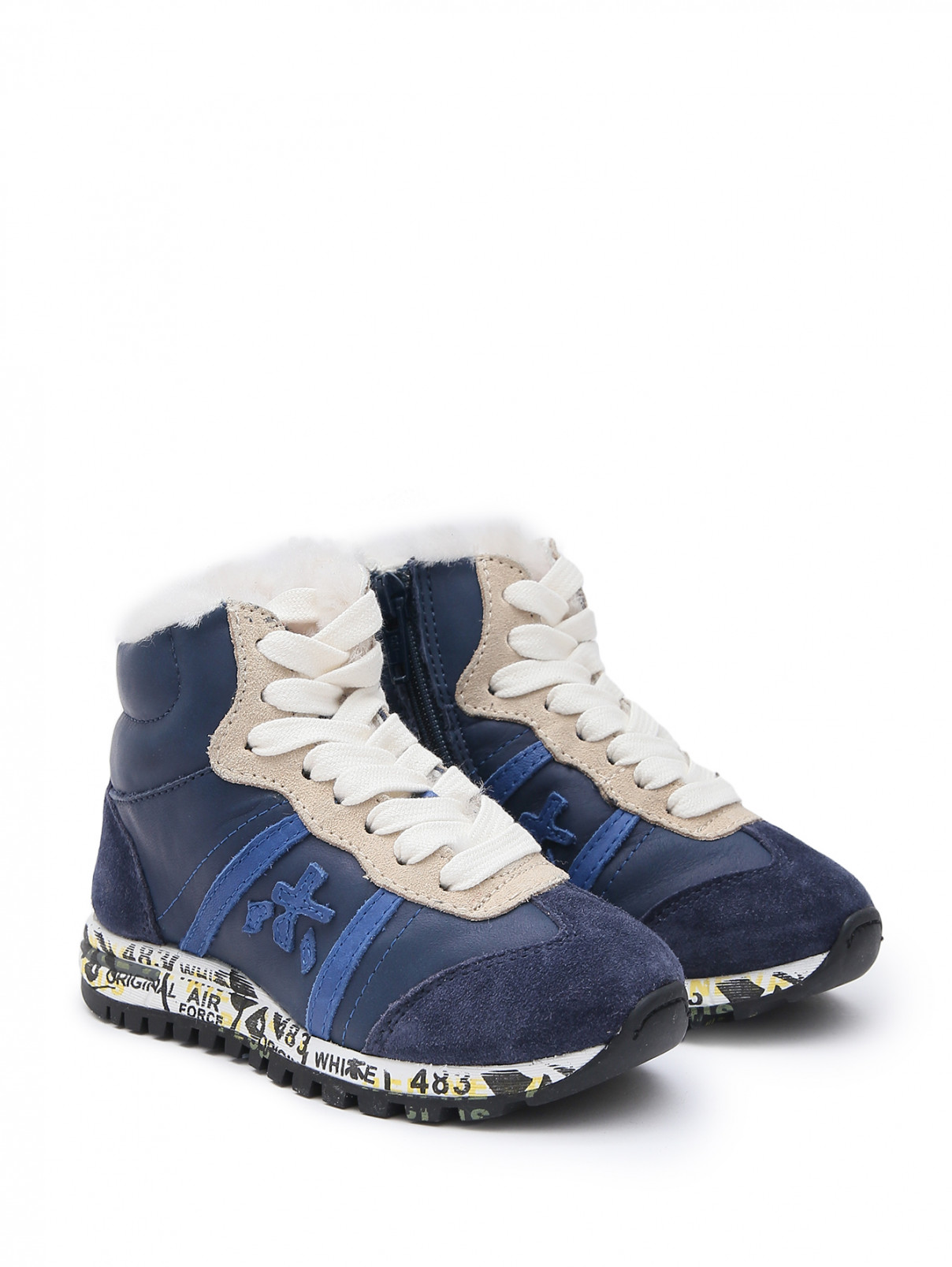 Утепленные ботинки из кожи Premiata will be  –  Общий вид  – Цвет:  Синий