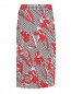 Плиссированная юбка-миди с узором Moschino Boutique  –  Общий вид