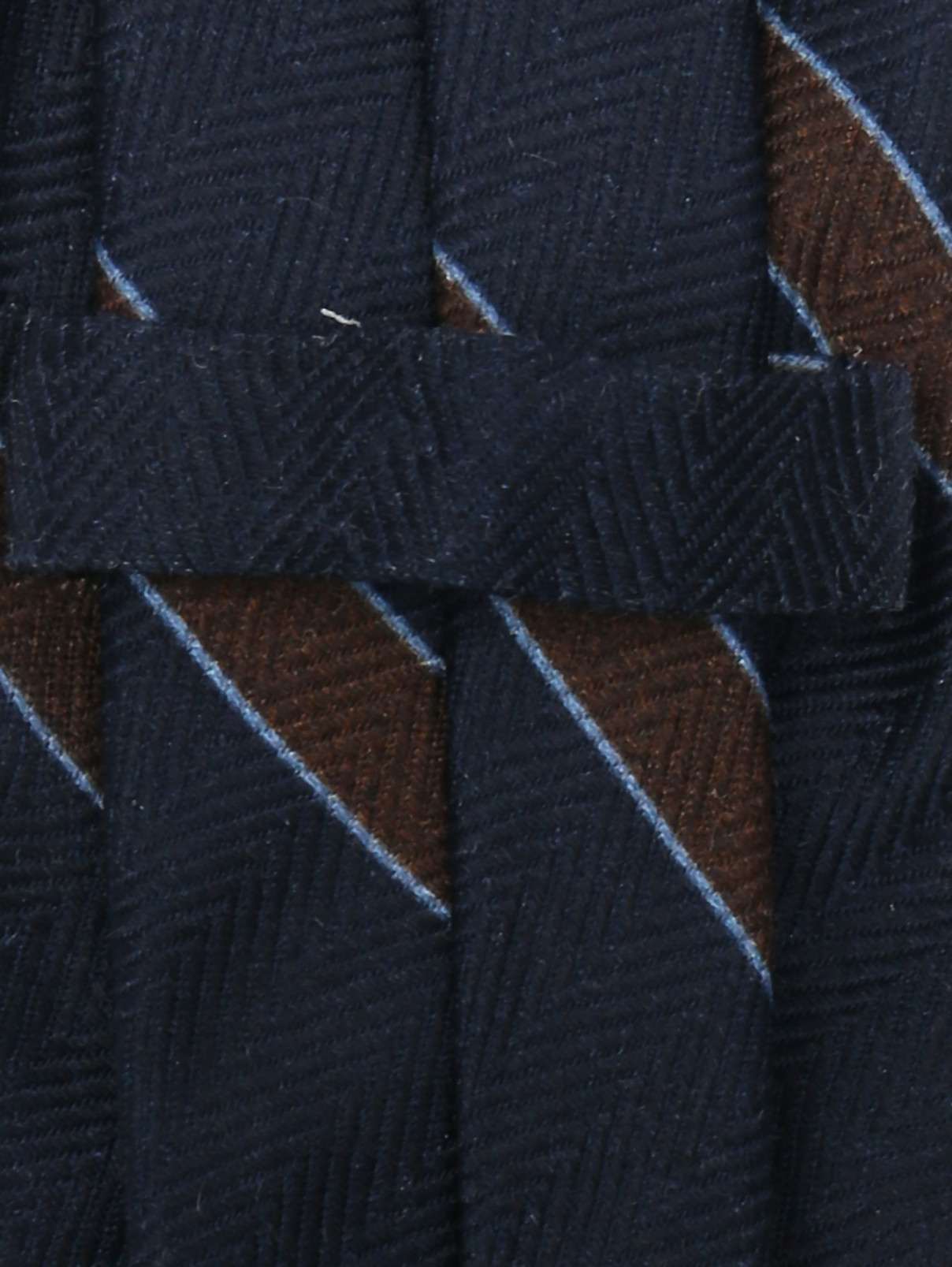 Галстук из шерсти с узором Borrelli  –  Деталь  – Цвет:  Синий