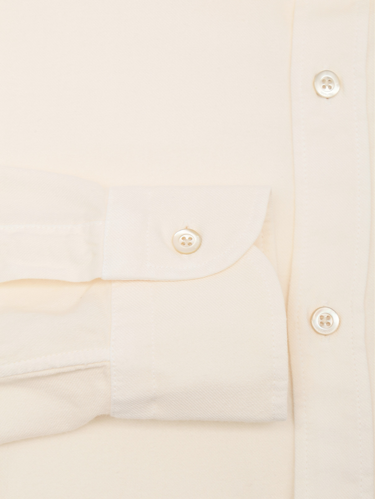 Базовая удлиненная рубашка на пуговицах Boglioli  –  Деталь1  – Цвет:  Белый