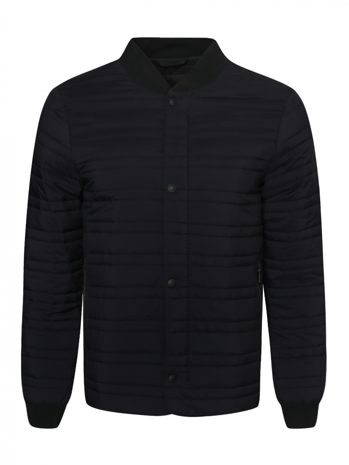 Куртка стеганая на молнии Ermenegildo Zegna  –  Общий вид  – Цвет:  Черный