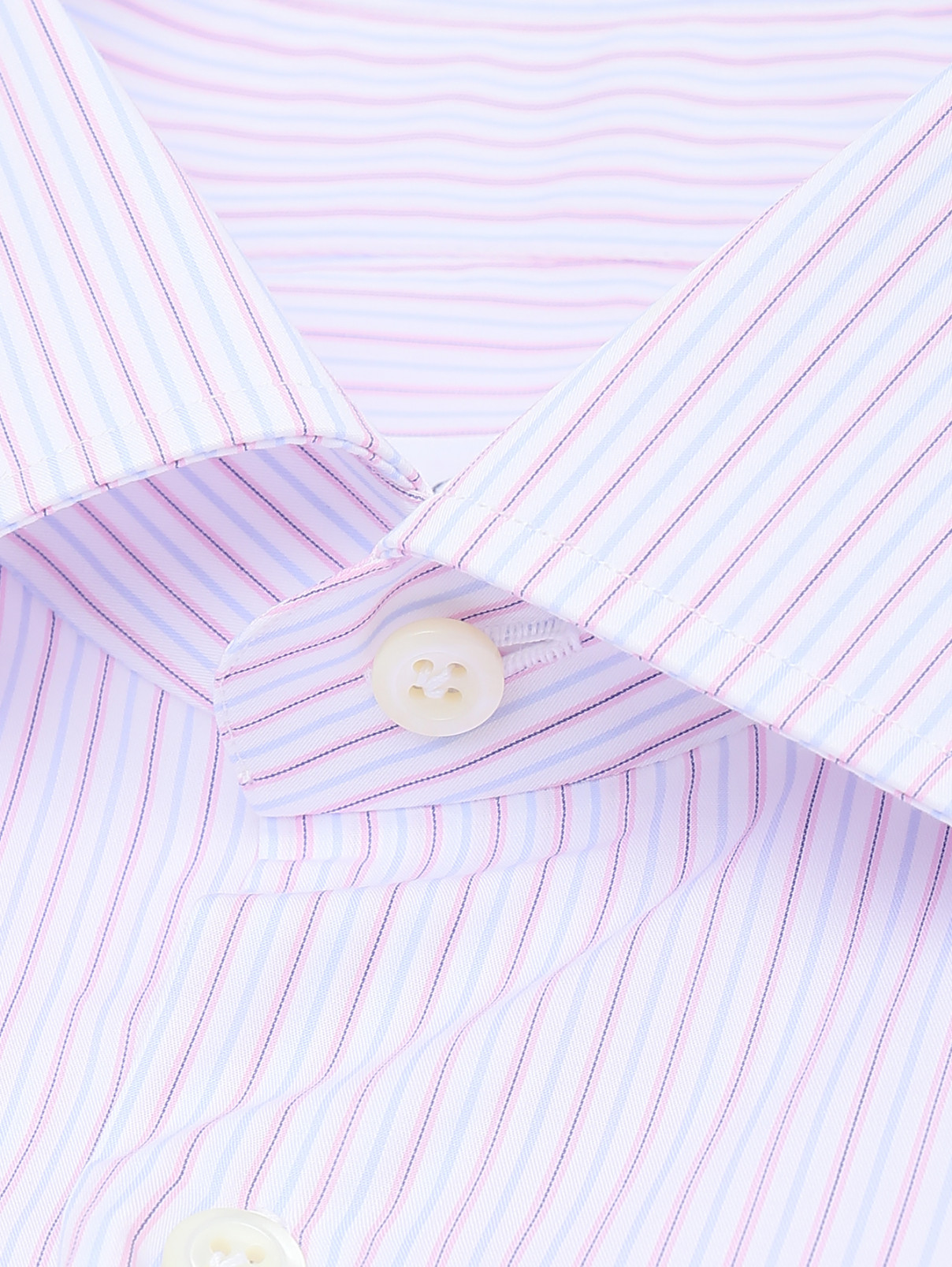 Рубашка из хлопка с узором Giampaolo  –  Деталь  – Цвет:  Розовый