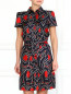 Шелковое платье с графичным принтом Moschino Cheap&Chic  –  Модель Верх-Низ